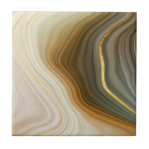 Keramik från Guld Geode Stil (Marble) Kakelplatta