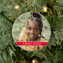 Keramik i julfoto Modern Minimal Red Rand