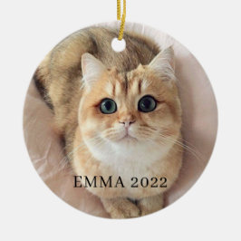 Keramik i julfoto Modern Minimal Red Rand Julgransprydnad Keramik