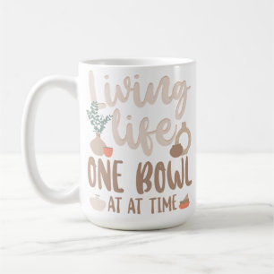 Keramik Konstnär Lever Livet En Skål I Taget Kaffemugg