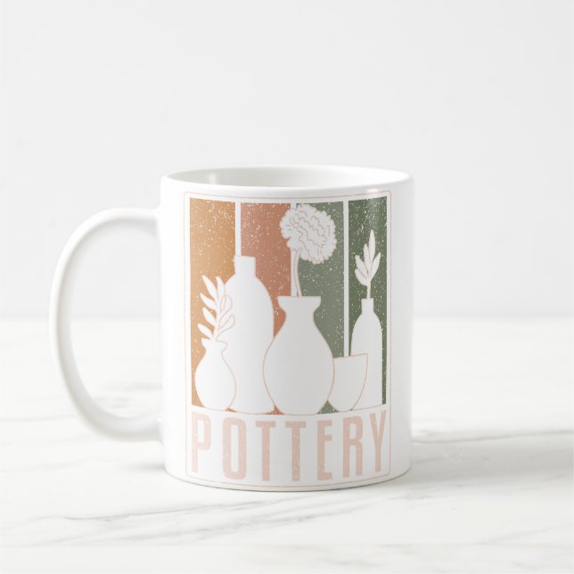 Keramik Lerkärltillverkning Krukmakeri Kaffemugg (Vänster)