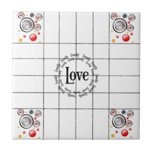 Keramik Tile Abstrakt Kärlek-familjen Kakelplatta