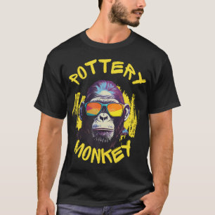 Keramikapapekunst Lera Konsthantverk Leksak Primat T Shirt