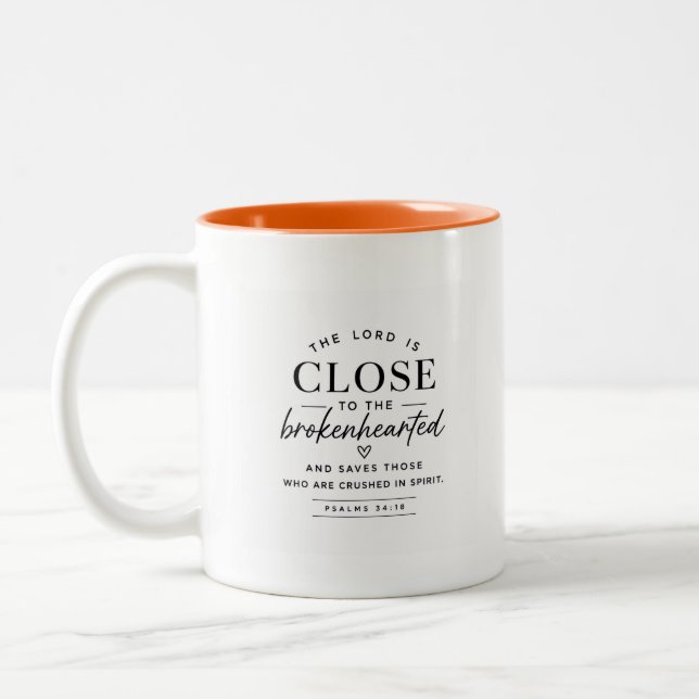 Keramikkopp med tro-inspiration Två-Tonad mugg (Vänster)