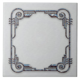 Keramisk Art Deco Ram Tile. Kakelplatta