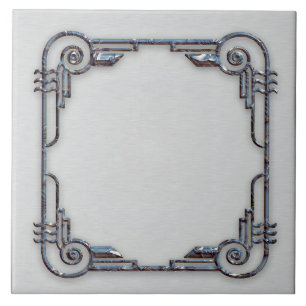 Keramisk Art Deco Ram Tile. Kakelplatta