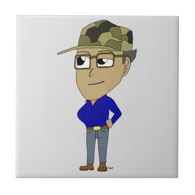 keramisk bricka i chibi kakelplatta (Framsidan)