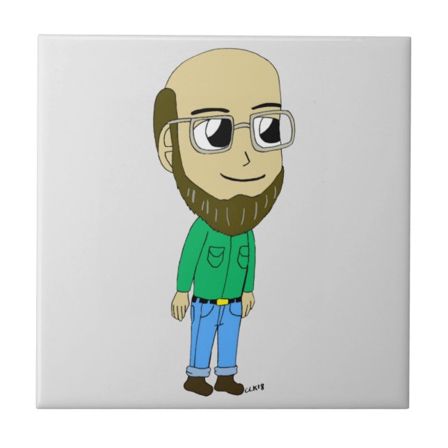 keramisk bricka i chibi kakelplatta (Framsidan)