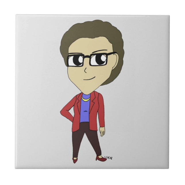 keramisk bricka i chibi kakelplatta (Framsidan)