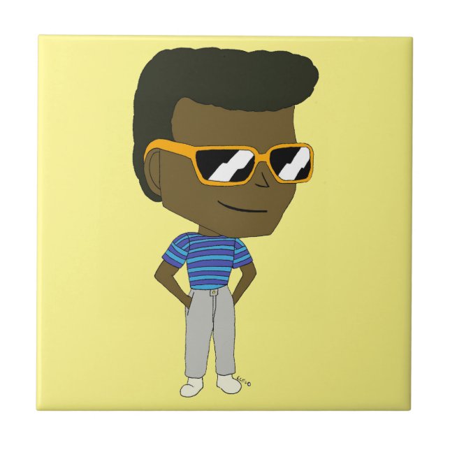 keramisk bricka i chibi kakelplatta (Framsidan)