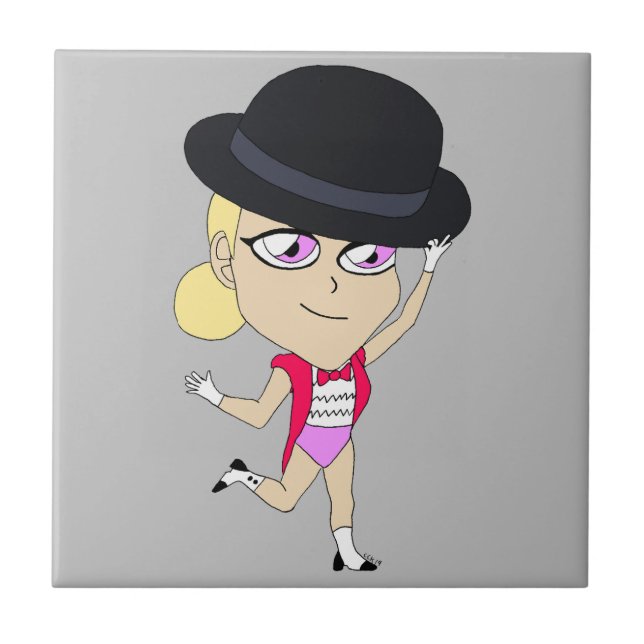 keramisk bricka i chibi kakelplatta (Framsidan)