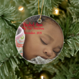 Keramisk cirkel i baby Porträtt Ornament