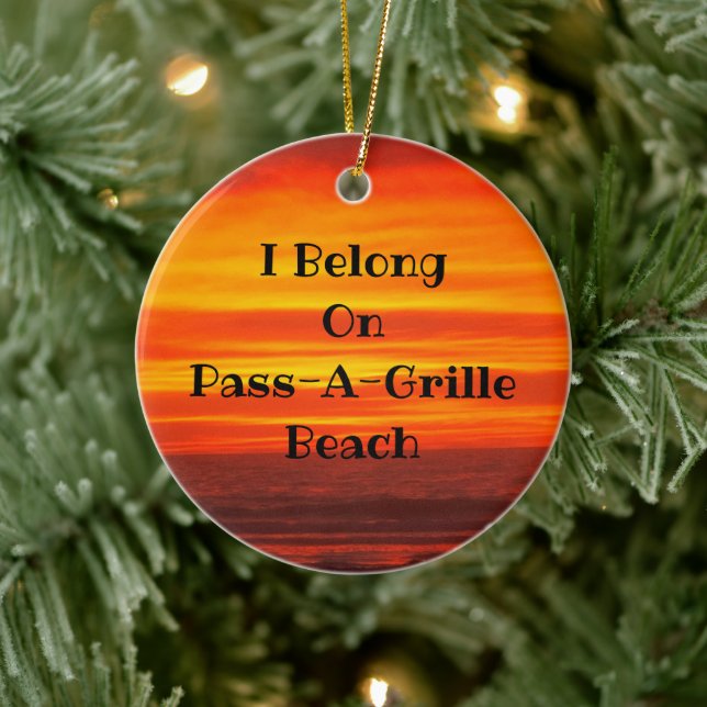 Keramisk cirkel Ornament för ett PassAGrille Sunse (Träd)