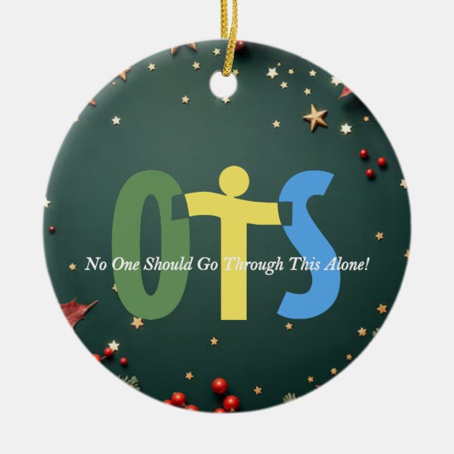 Keramisk cirkulär prydnadsföremål julgransprydnad keramik (Framsidan)