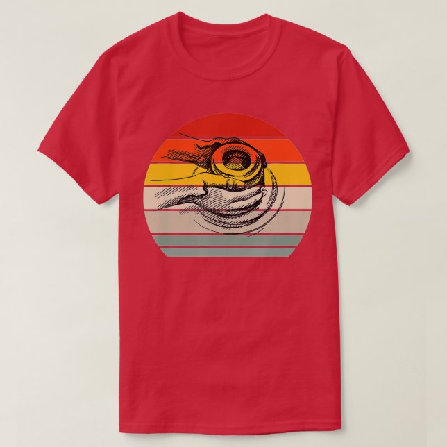 Keramisk design Retro-kilo den för potteriet T Shirt (Design framsida)