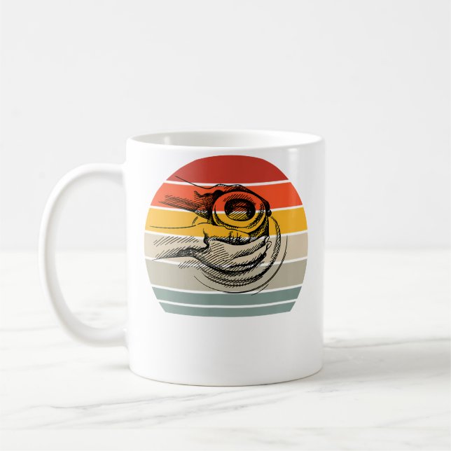 Keramisk design Retro ugn för krukmakeri Kaffemugg (Vänster)