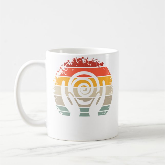 Keramisk design Retro ugn för kvinnor Krukmakeri L Kaffemugg (Vänster)