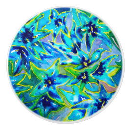 Keramisk dörrknopp för härlig blom- akvarell knopp