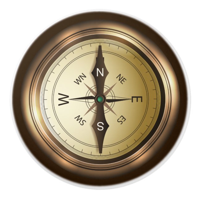 Keramisk enhet för kompass/kabinett knopp (Framsidan)