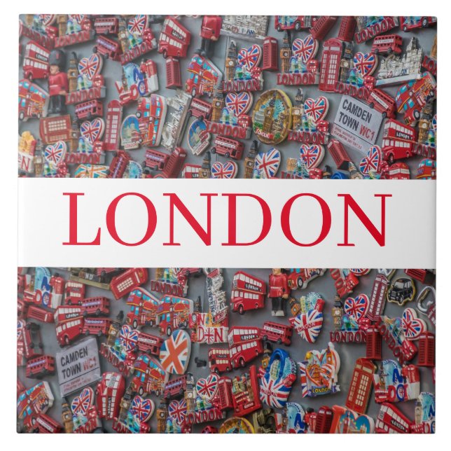 Keramisk fotopanel i London souvenirs Kakelplatta (Framsidan)