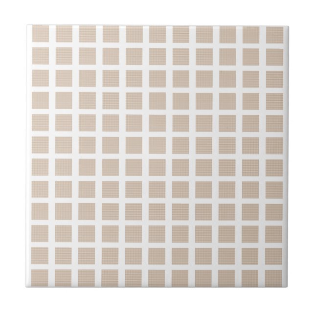Keramisk fyrkantig beige randplatta kakelplatta (Framsidan)