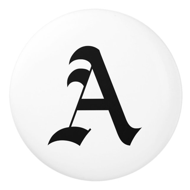 Keramisk gotisk brevknopp knopp (Framsidan)