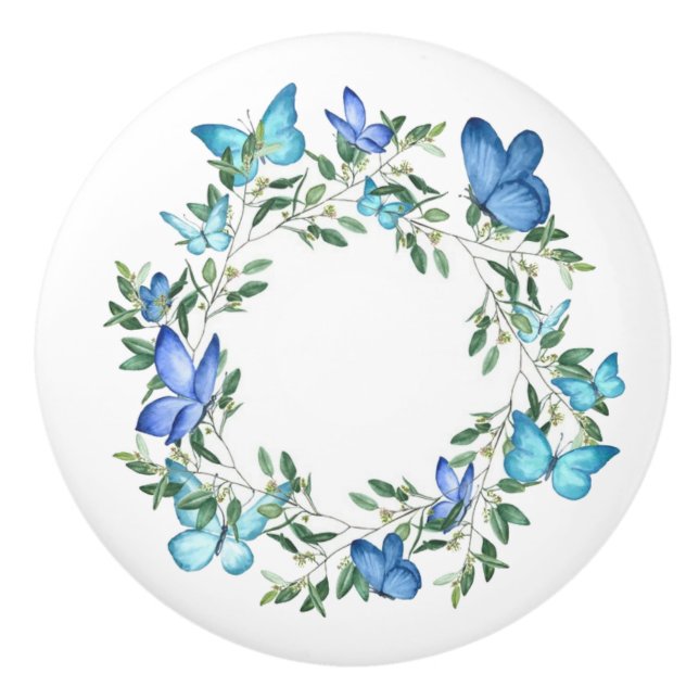 Keramisk kabinett-keramiskt keramiskt Knob-Butterf Knopp (Framsidan)