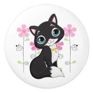Keramisk kabinett Knob-Kattunge Knopp
