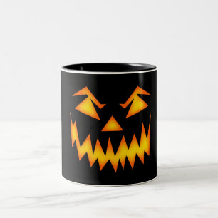 Keramisk kaffe Mugg-Halloween Ansikte Två-Tonad Mugg