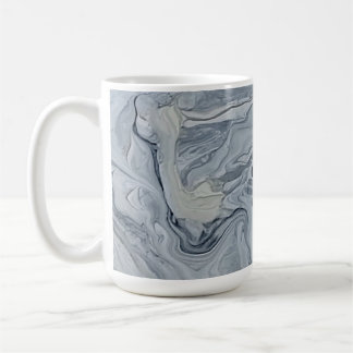 Keramisk kaffemugg i blå marmorvirvel