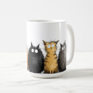 Keramisk kaffemugg - Tecknade katter