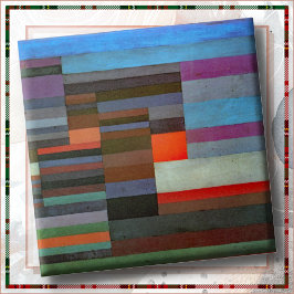 KERAMISK KAKEL - "Eld på kvällen" - Paul Klee