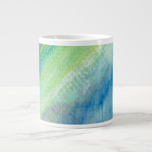 Keramisk keramisk mugg i Färg Stänk Jumbo Mugg (Framsidan)