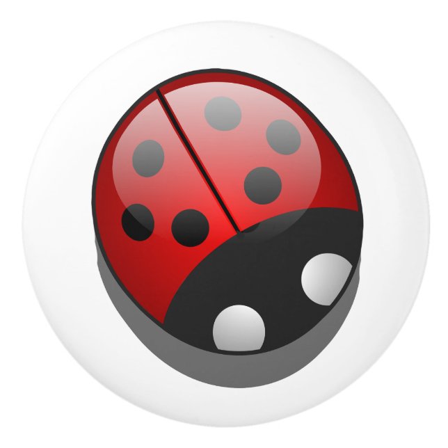 Keramisk knob/Ladybug Knopp (Framsidan)