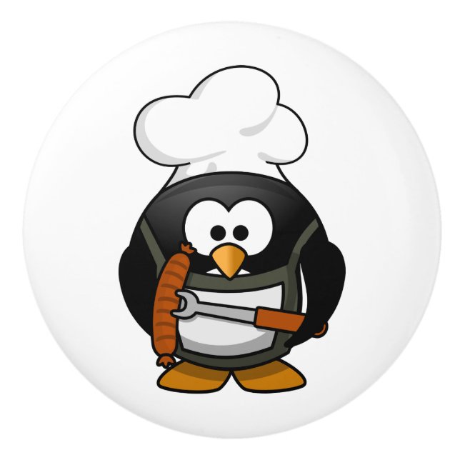 Keramisk knob/Penguin Chef Knopp (Framsidan)