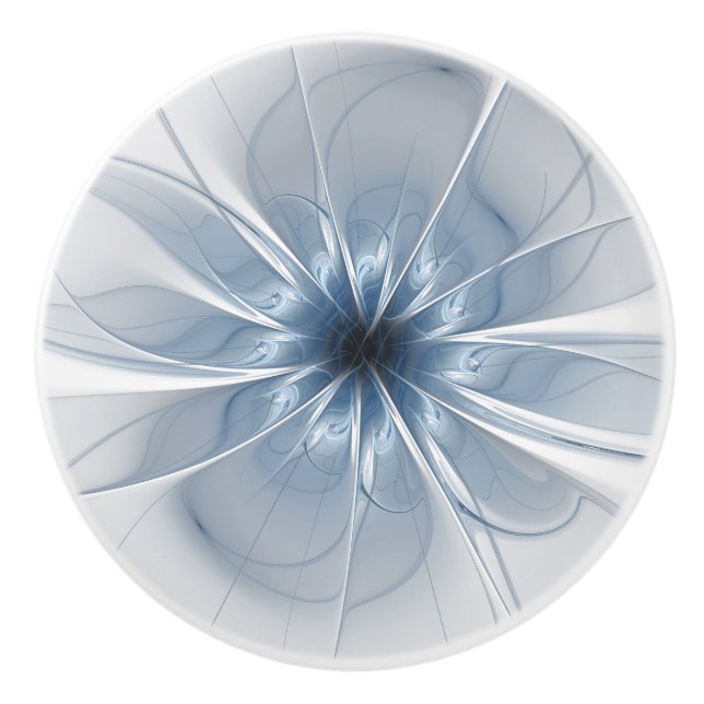 keramisk knopp av fansy fractal-blomma (Framsidan)