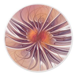 keramisk knopp av fansy fractal-blomma