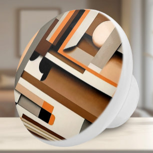 Keramisk knopp av geometrisk Abstrakt