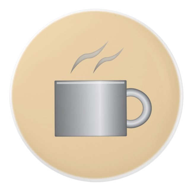 Keramisk knopp av kaffe Kopp (Framsidan)