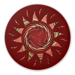 Keramisk knopp av tranberry Sol