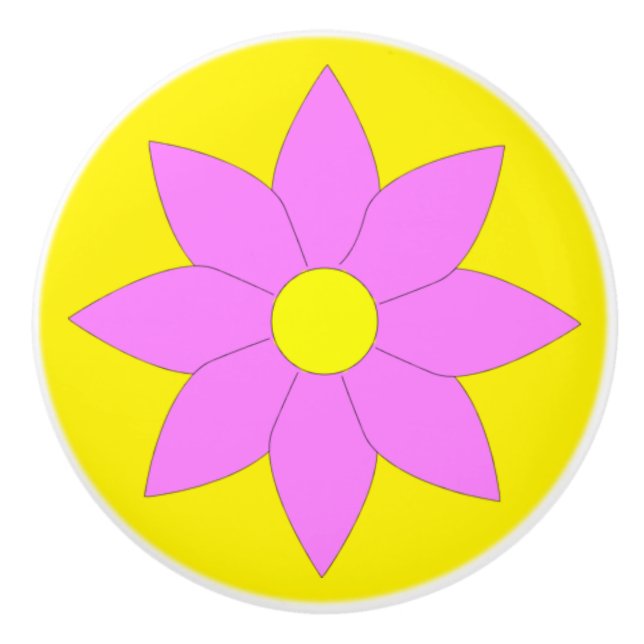 Keramisk knopp/blomma knopp (Framsidan)