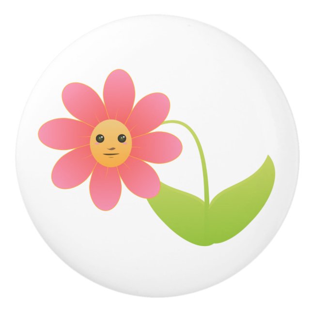 Keramisk knopp/blomma knopp (Framsidan)