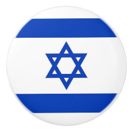 Keramisk knopp dra med flagga av Israel