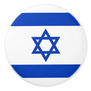 Keramisk knopp dra med flagga av Israel