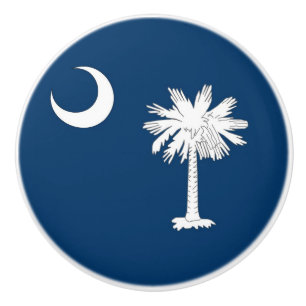 Keramisk knopp dra med flagga av South Carolina, U