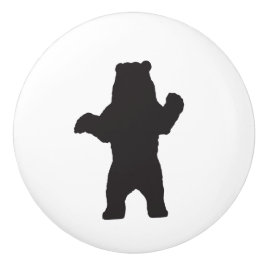 Keramisk knopp för björnSilhouette