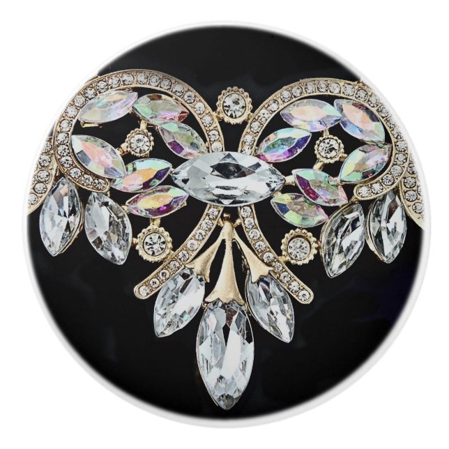 Keramisk knopp för diamanthalsband (Framsidan)