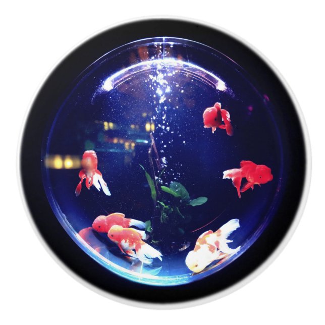 Keramisk knopp för guldfiskskål (Framsidan)