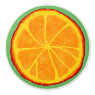 Keramisk knopp för Juicy Orange Slice Anpassningsb