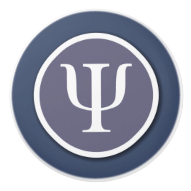 Keramisk knopp för psykologisymbol (Framsidan)